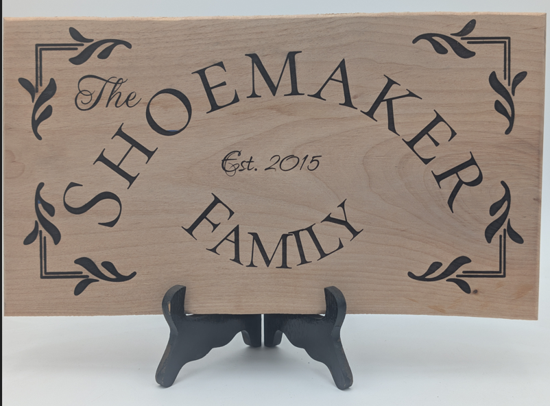 Custom Family Name Sign #1 "The Shoemaker" (14" x 8") (MUST FOLLOW INSTRUCTIONS)