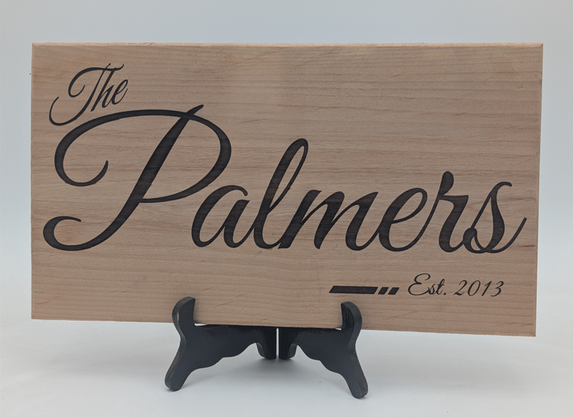 Custom Family Name Sign #2 "The Palmer" (14" x 8") (MUST FOLLOW INSTRUCTIONS)