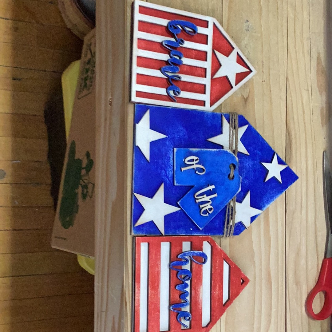 Home of the brave home decor 3 piece