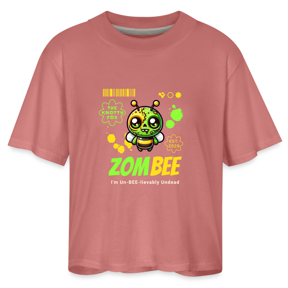 "ZomBee Boxy Tee" - mauve