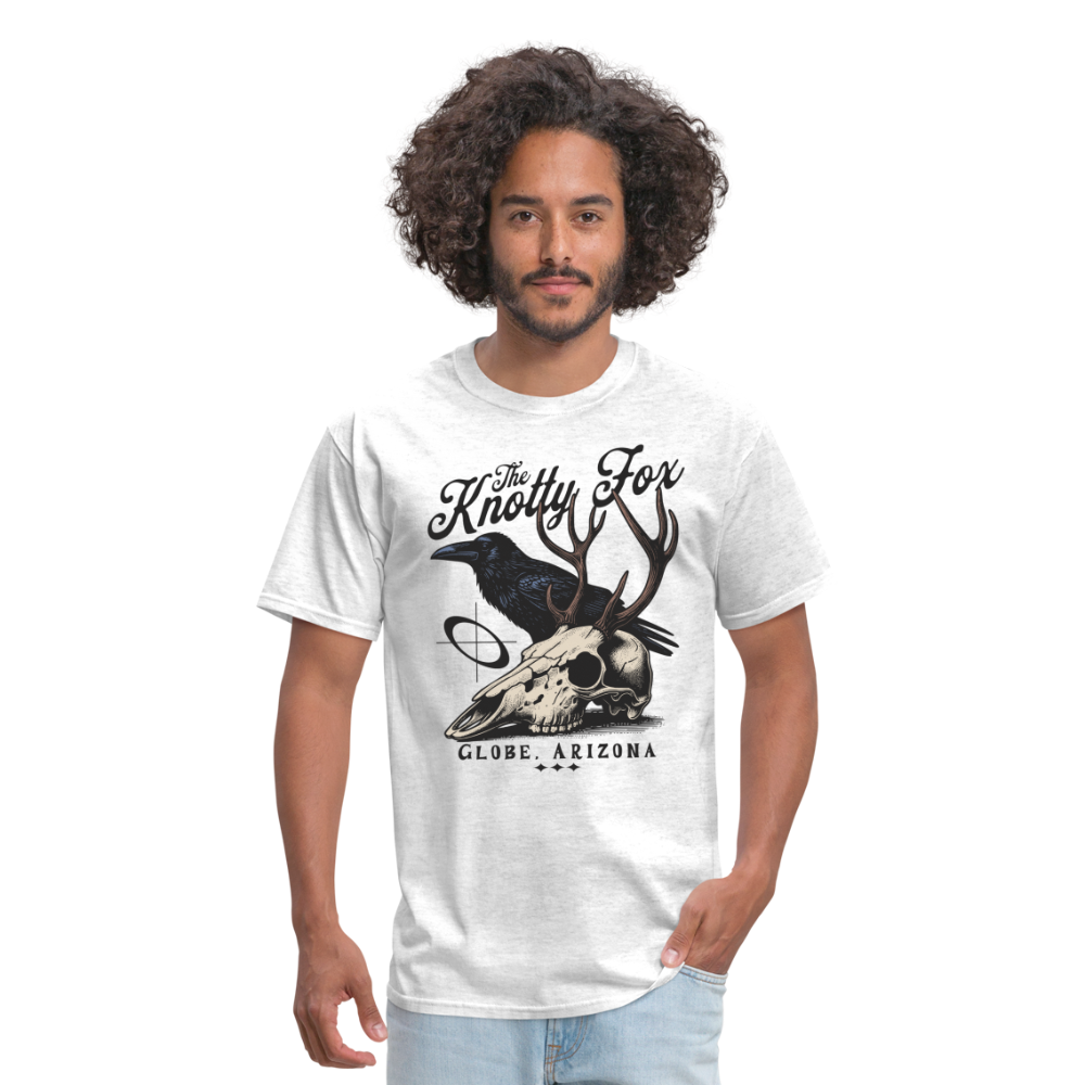"Crow Tee" - light heather gray