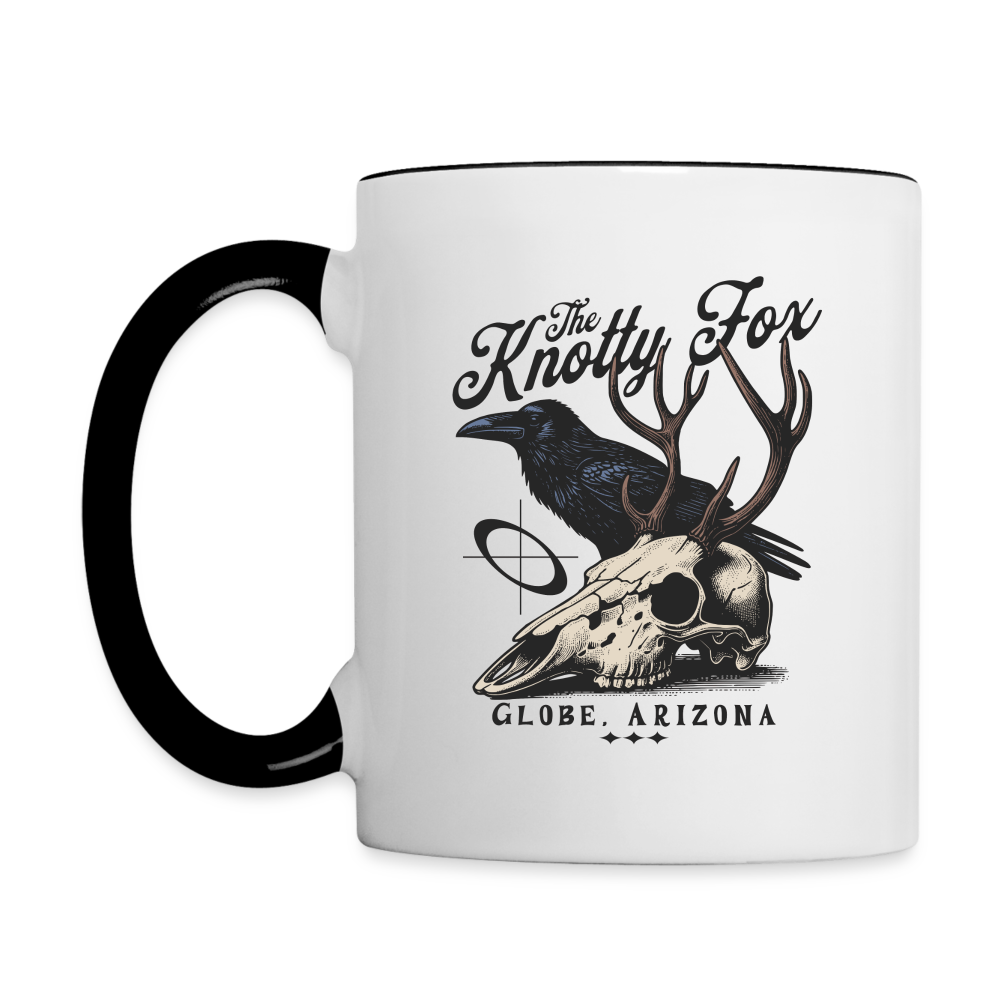 "Crow Mug" - white/black
