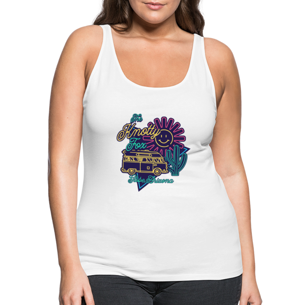 "Neon Tank" - white
