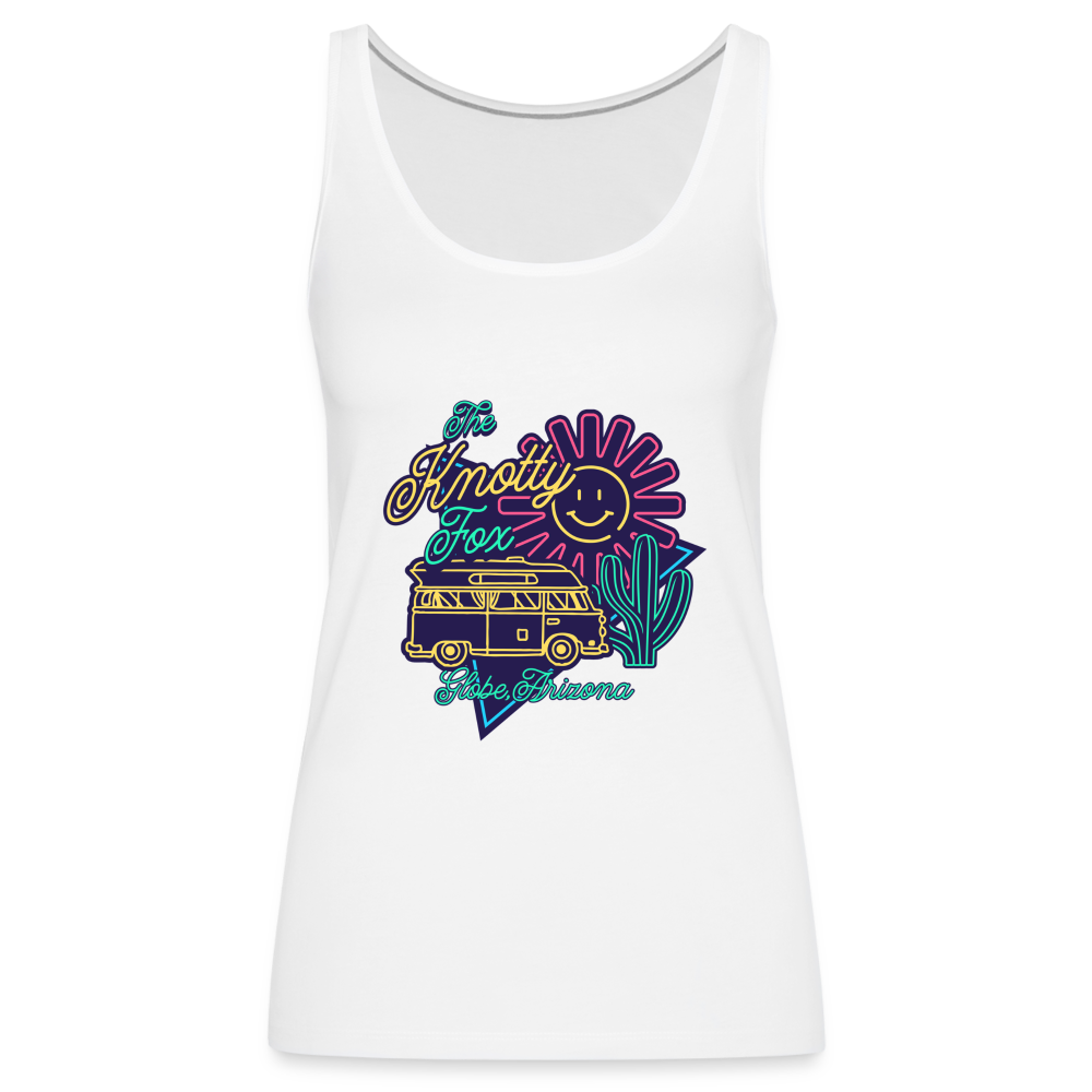 "Neon Tank" - white