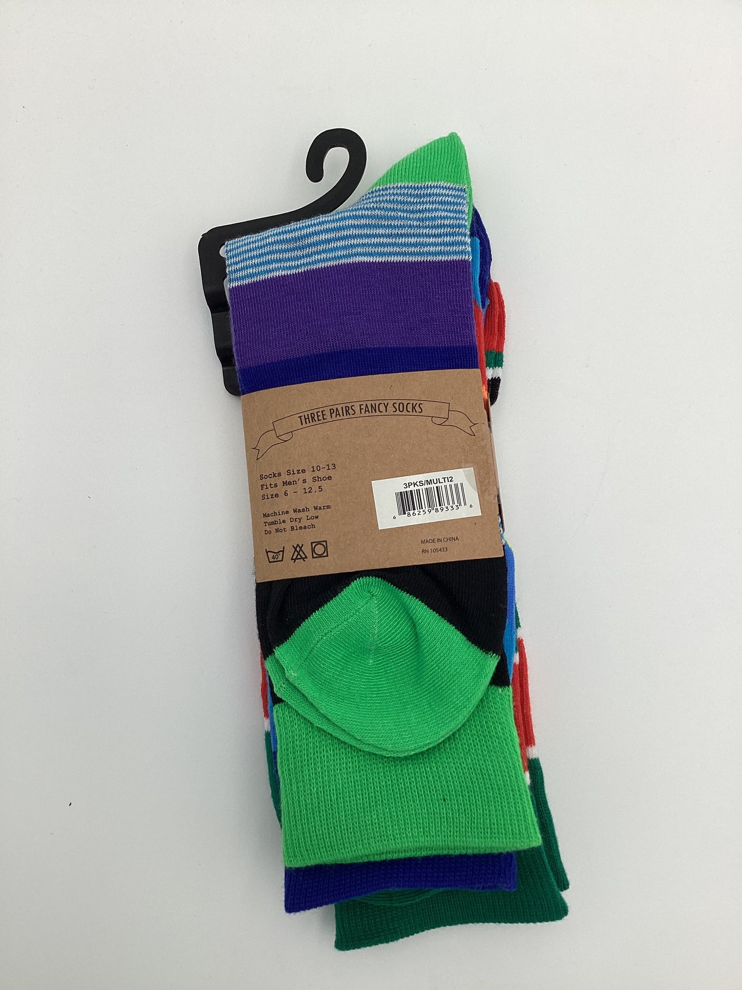 Parquet One Size Fits All Fancy Socks - Three Pack