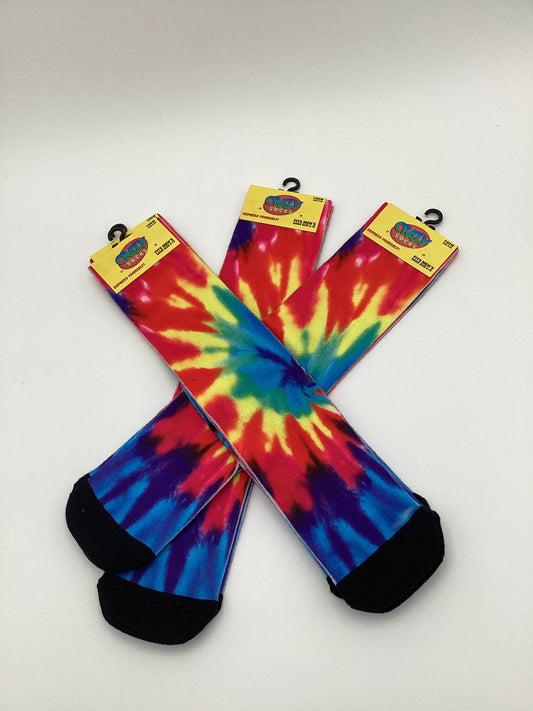 Crazy Tie Dye Crew Socks