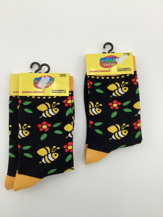 Crazy Bee Crew Socks