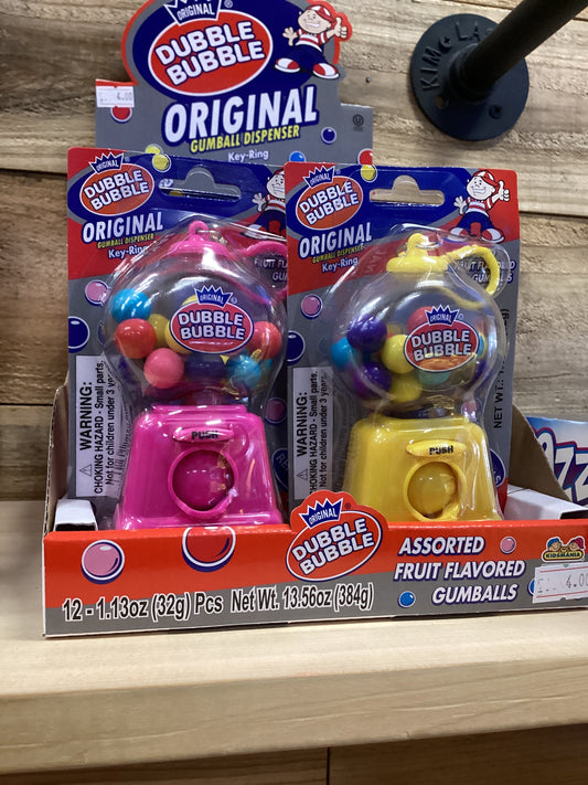 Double Bubble Keyring Gum Ball Dispenser