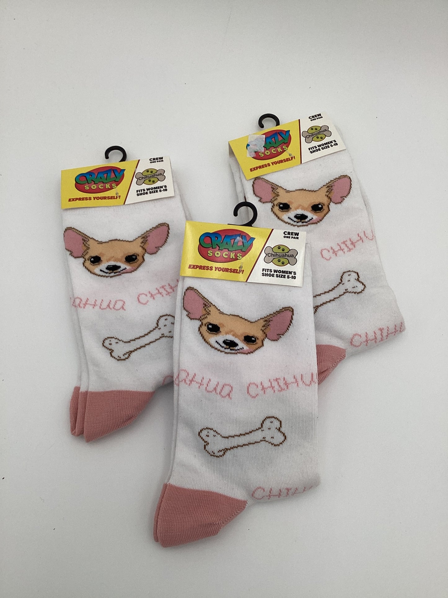 Crazy Chihuahua Crew Socks