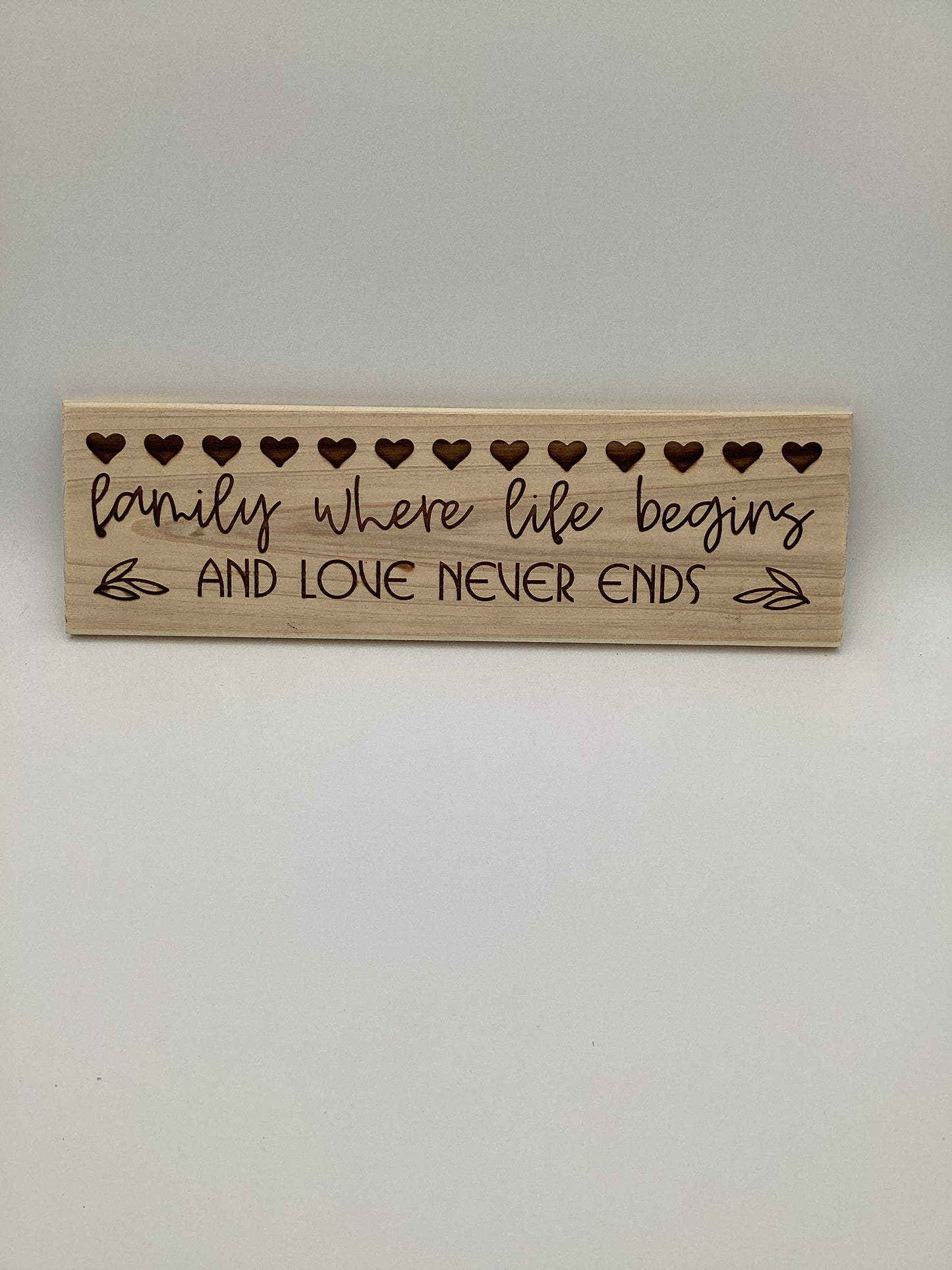 Family wood art sign