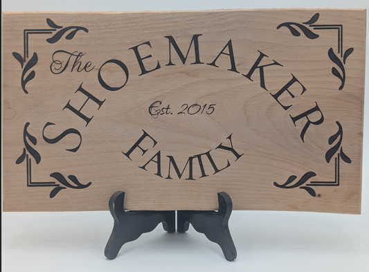 Custom Family Name Sign #1 "The Shoemaker" (14" x 8") (MUST FOLLOW INSTRUCTIONS)