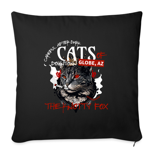 "Cat Gang Pillow" - black