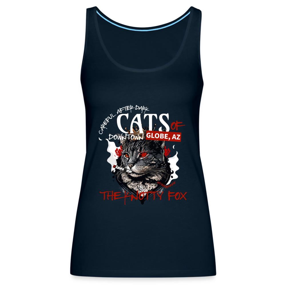 "Cat Gang Tank" - deep navy